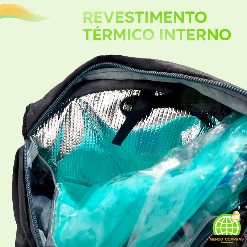 Mochila De Hidratação Impermeável C/ Refil 2 Litros Bike Mtb Cor Preto Desenho do tecido Liso