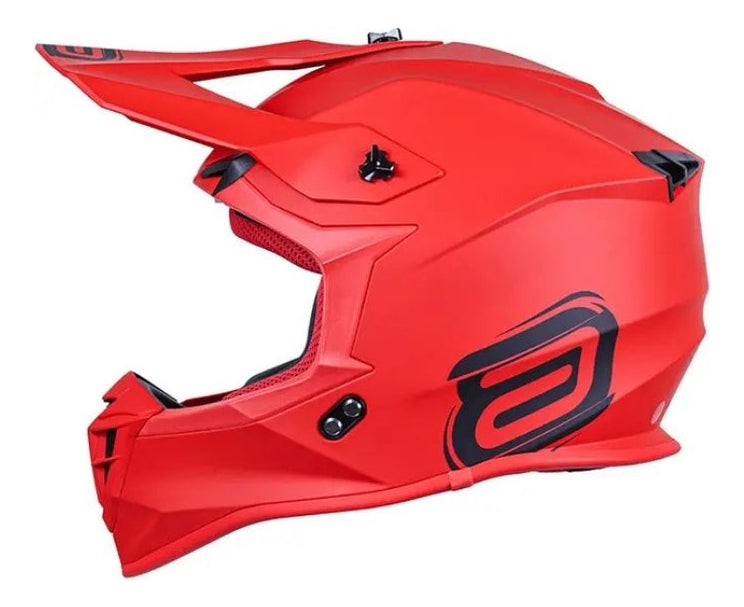 Capacete Asw Motocross R3 Solid Vermelho