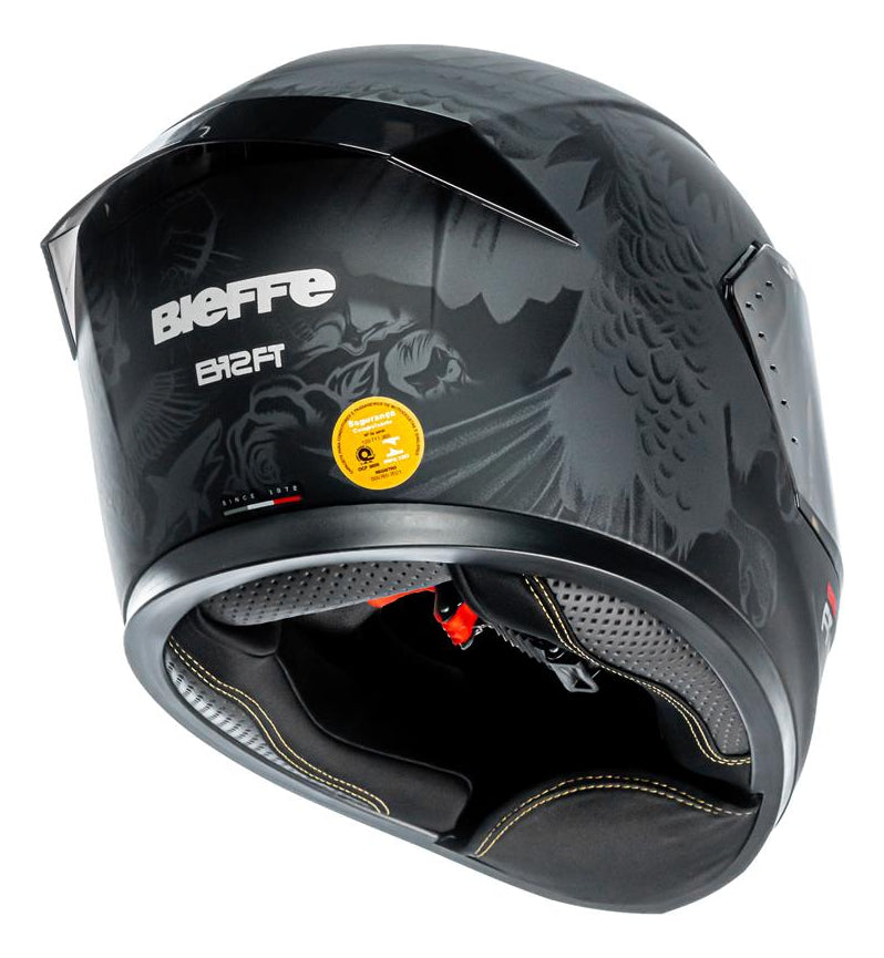 Capacete Moto Bieffe B-12 Ft Aerofólio Viseira Fumê