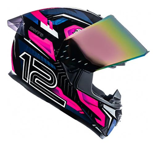 Capacete Bieffe B-12  Misano Pink + Viseira Colorida