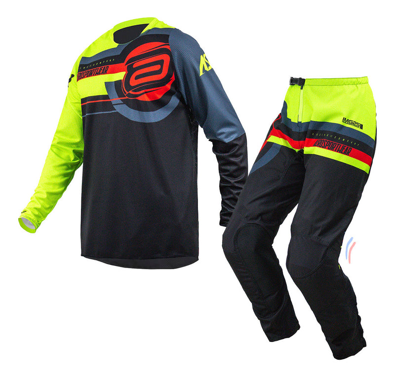 Conjunto Roupa Kit Motocross Asw Image Target 2024 Fluor