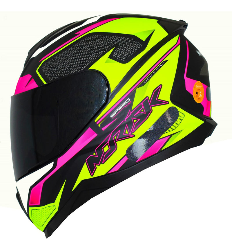 Capacete Moto Norisk Razor Speedmax Amarelo Viseira Fume