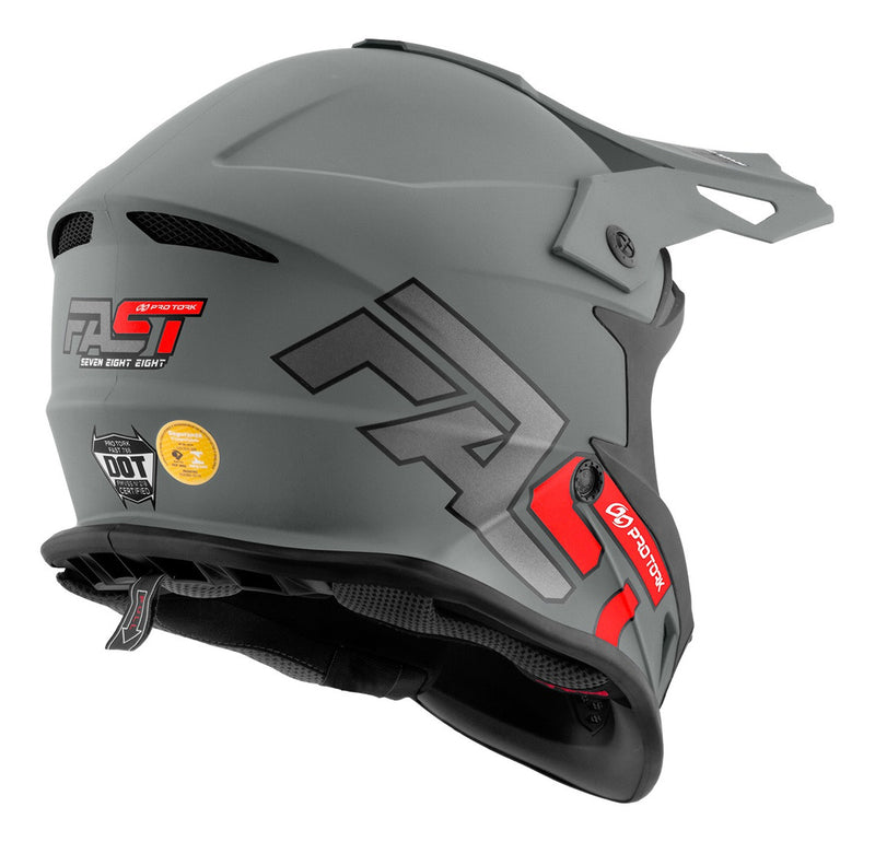 Capacete De Trilha Cross Fast Gray   Oculos Blast Lançamento