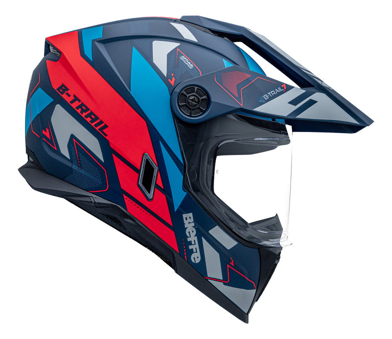 Capacete Moto Bieffe B-trail Conquest Com Óculos Interno