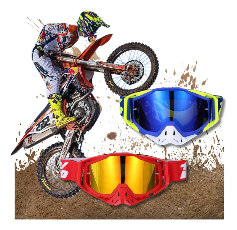 Oculos Motocross 100 Trilha Enduro Ciclismo Lente Espelhada