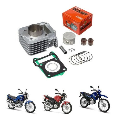 Kit Cilindro Pistão Kmp Ybr 125 Factor 2013 2014 2015 2016