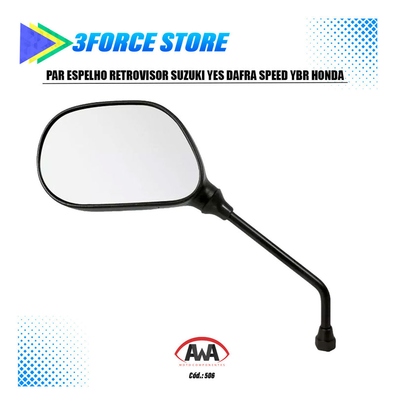 Par Espelho Retrovisor Suzuki Yes Dafra Speed Ybr Honda