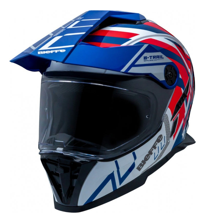 Capacete Moto Bieffe Big B Trail Defender Cross Az C/ Óculo