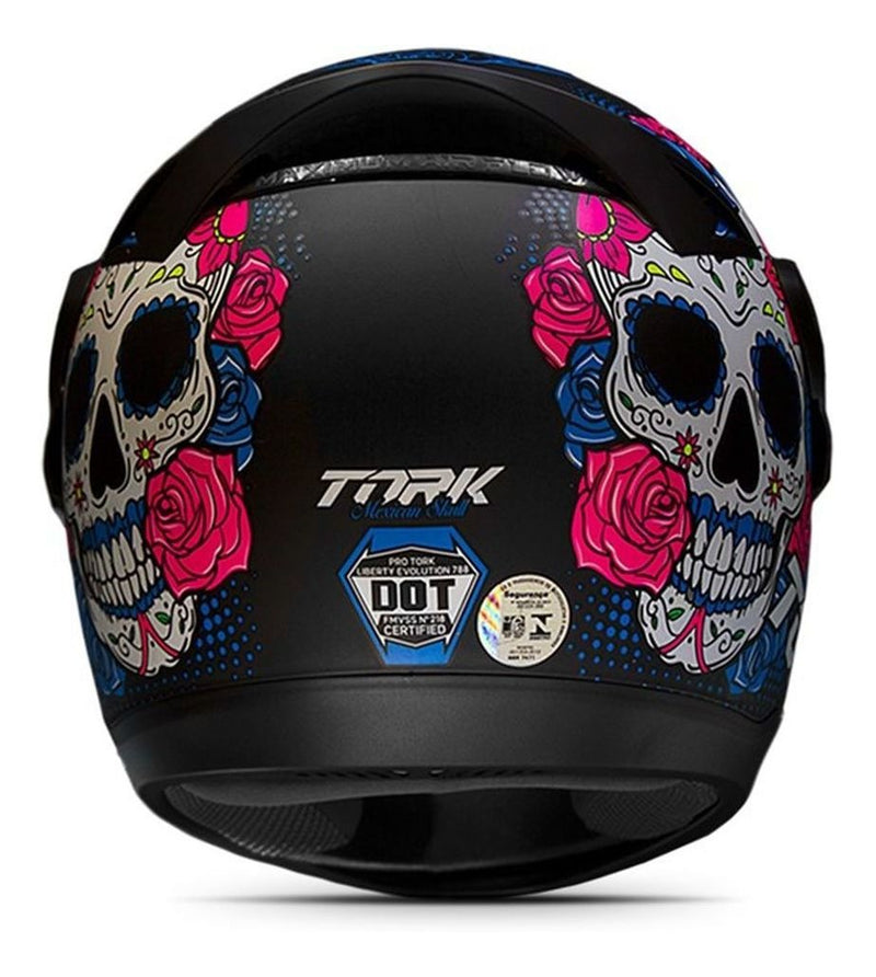 Capacetes Evolution Fechado G7 Skull Mexican Pro Tork Fosco