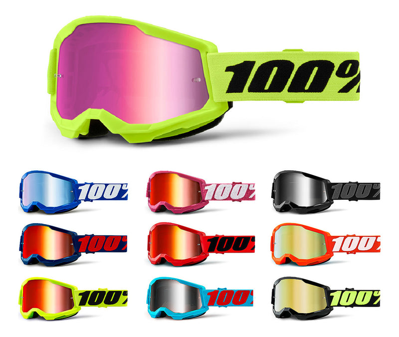 Oculos 100% Strata 2 Lente Espelhada Motocross Trilha Enduro