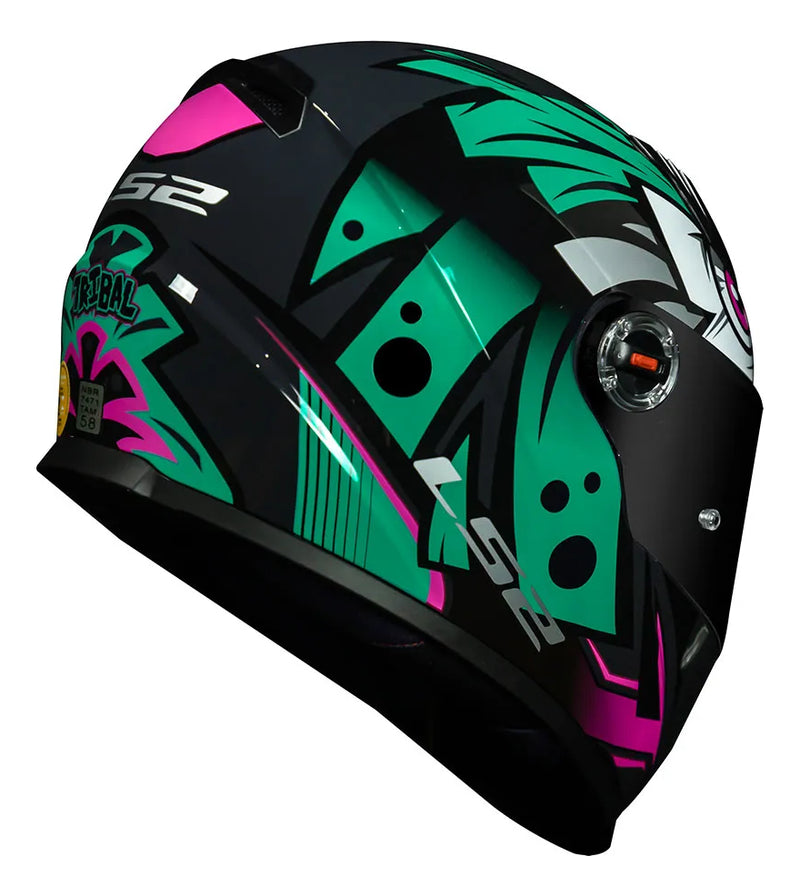 Capacete Ls2 Ff358 Classic Tribal Verde