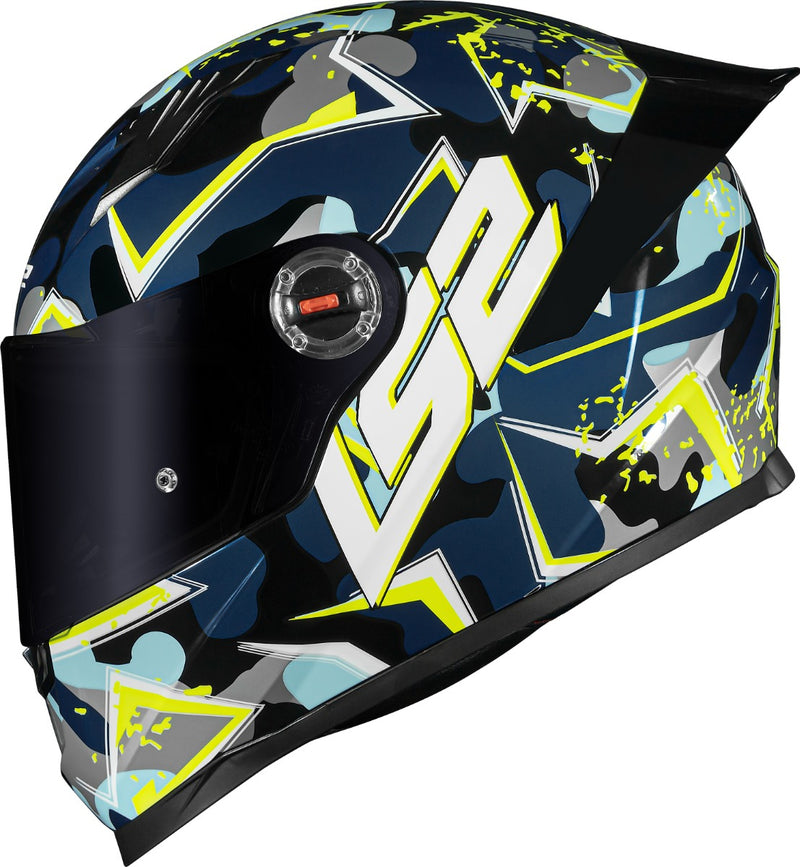 Capacete Masculino Moto Ls2 Ff358s Camo Azul Lançamento