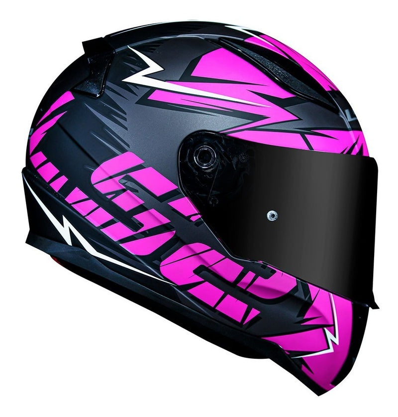 Capacete Moto Ls2 Ff353 Rapid Cromo Preto E Vermelho