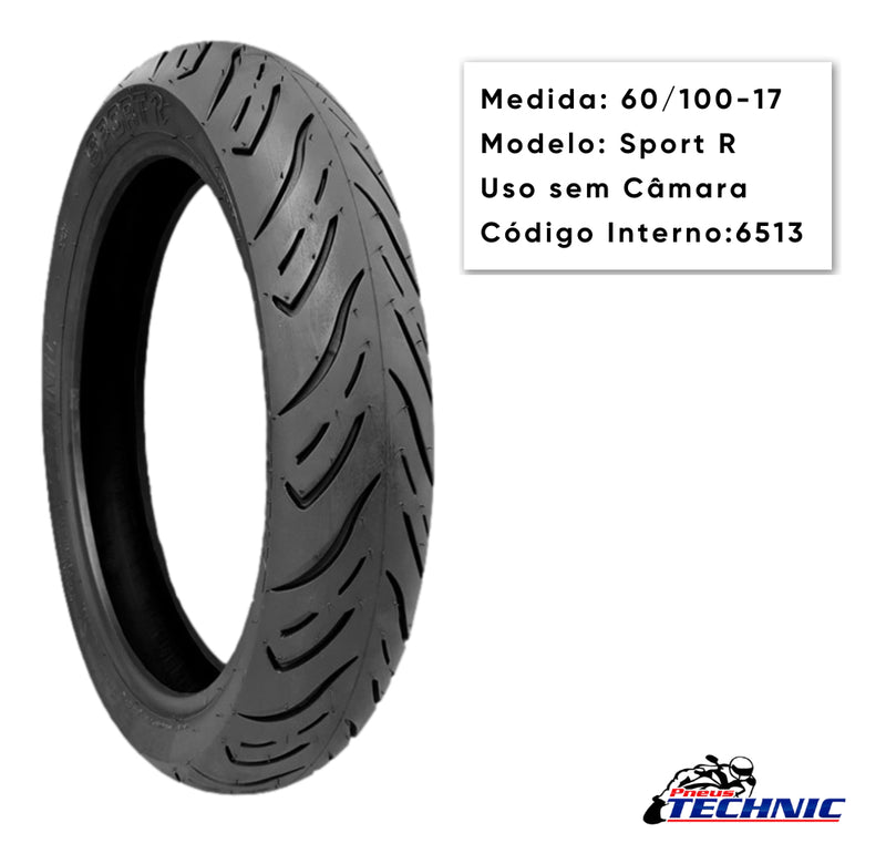 PNEU DIANTEIRO SPORT S/CAM. 60/100-17 33L BIZ100 125 POP100