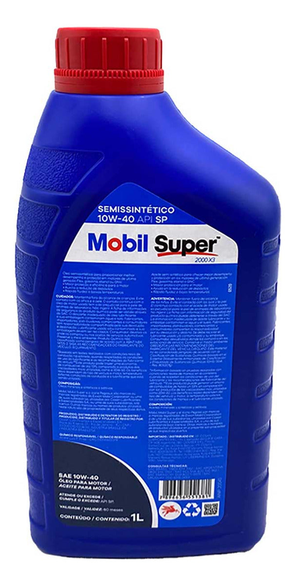 Óleo Mobil Super 10w-40 2000 X3 Semi Sintético Flex 1l