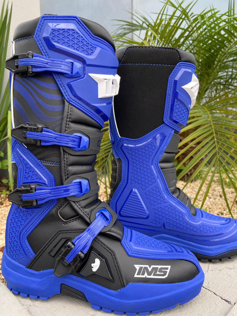 Bota Ims Robust Injetada Azul/preta De Trilha Motocross