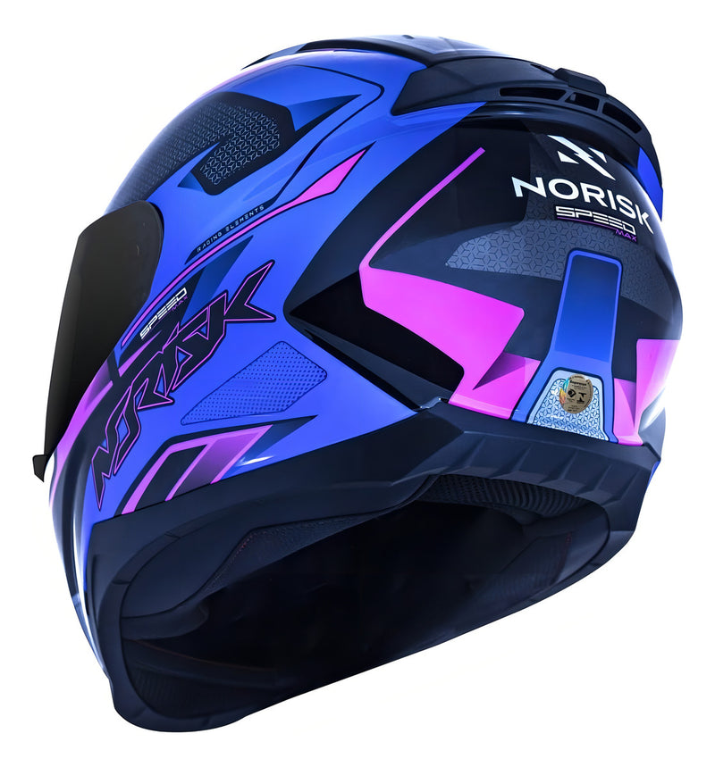 Capacete Norisk Ff802 Razor Diversos Gráficos Em Tamanho Do Capacete 62 Desenho Speedmax Preto E Roxo