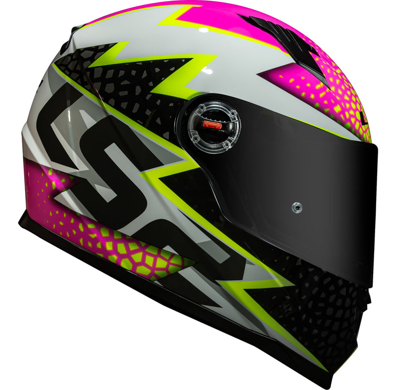 Capacete Ls2 Ff358 Classic Speedy Branco Rosa