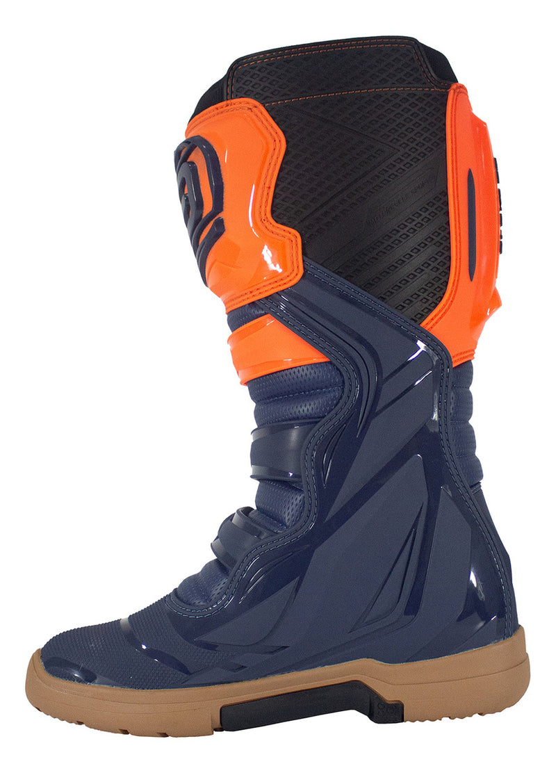 Bota Asw Elevate Enduro Azul Laranja Cross Motocross Trilha