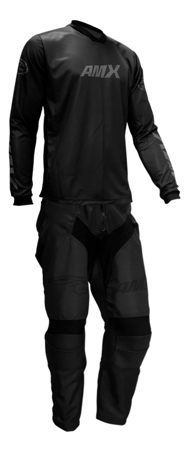 Conjunto Amx Preto Trilha Roupa Calça Camisa Cross Motocross