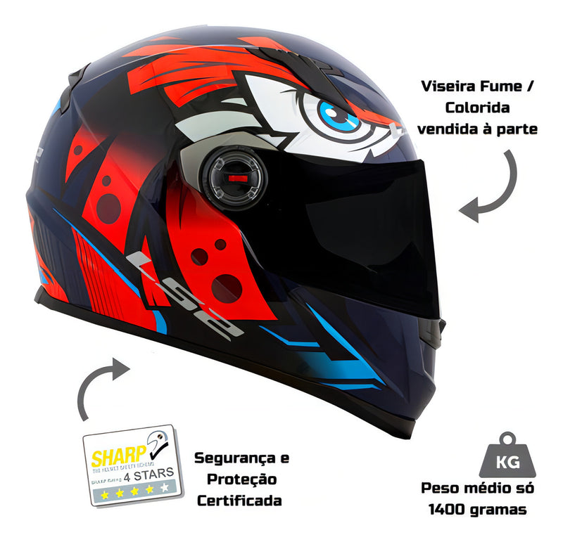 Capacete Ls2 Ff358 Tribal Capacete Moto Tamanho Do Capacete 62 Cor Laranja