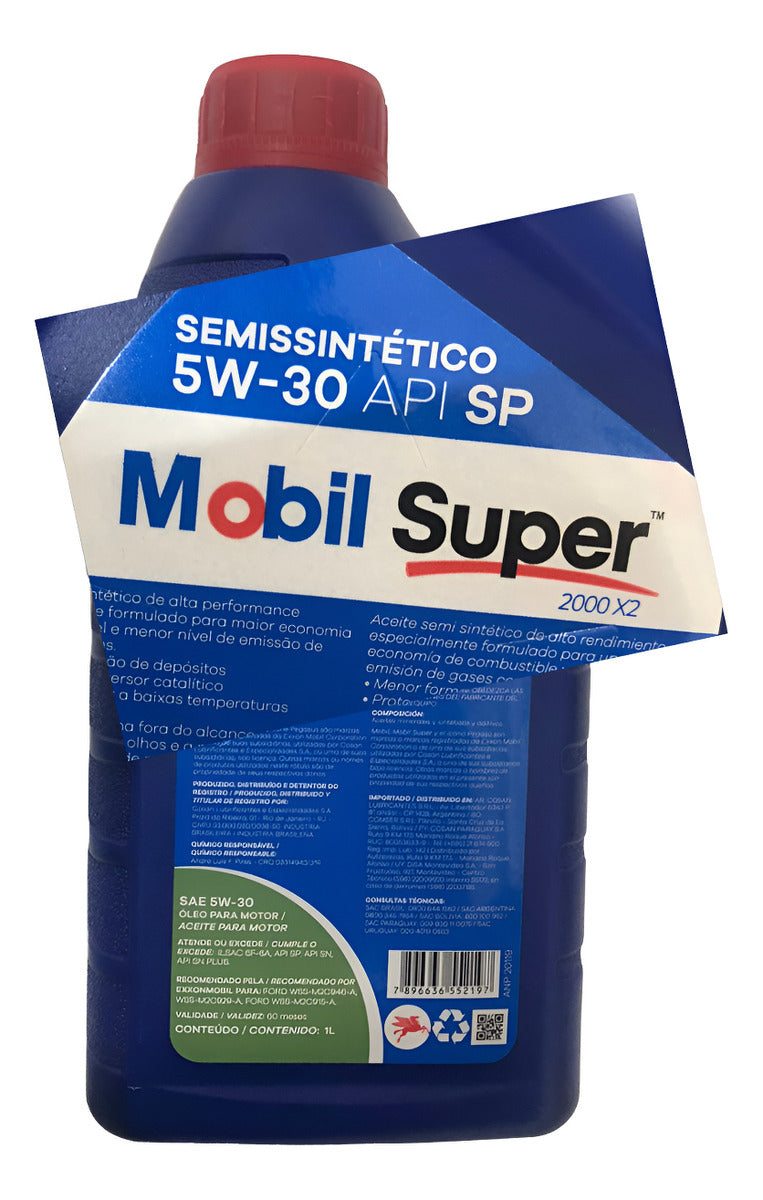 Oleo Para Motor Mobil Super 5w30 Semissintético Api Sp 1l