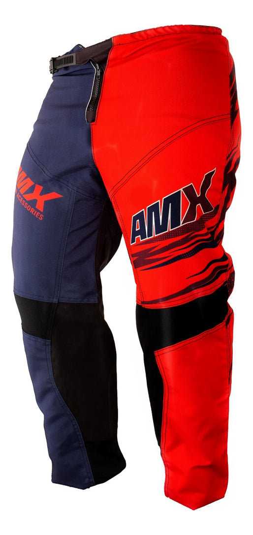 Conjunto Roupa Amx Classic Fast Vermelho Azul Motocross