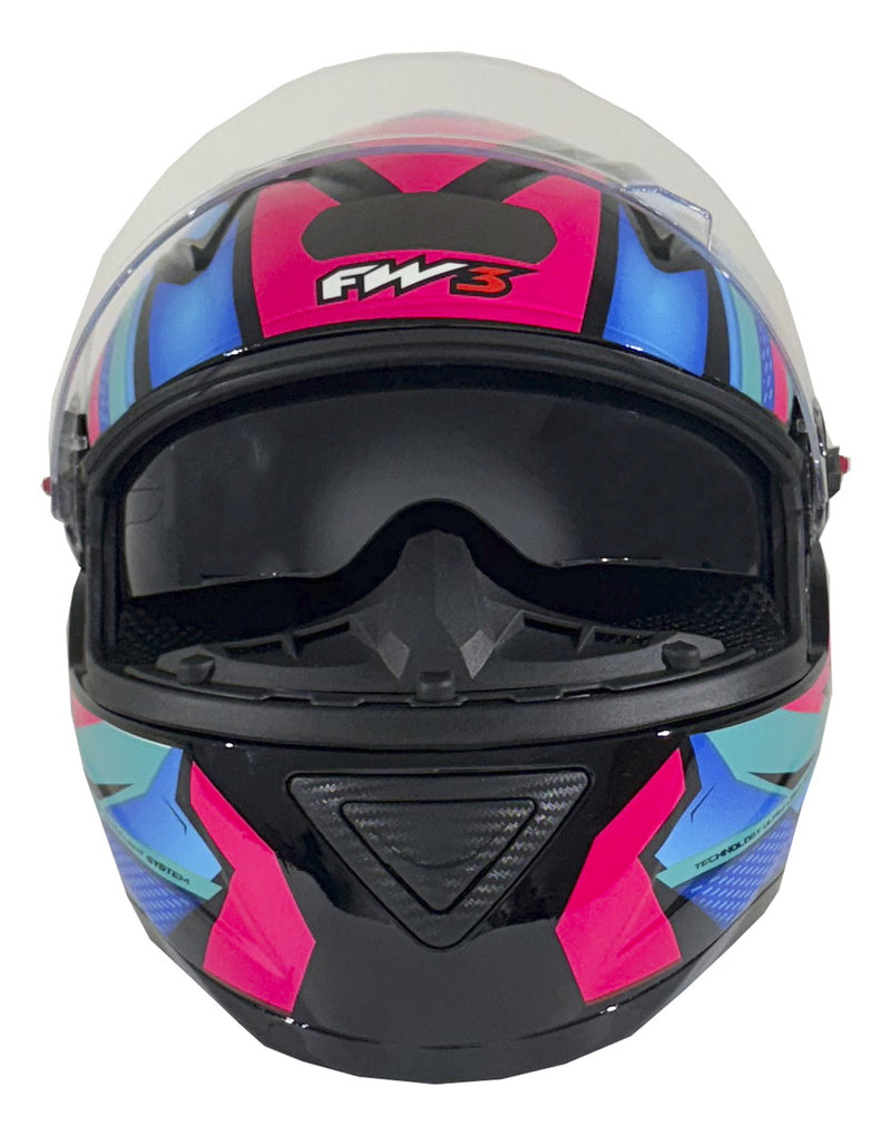 Capacete Moto Fechado Gtx Fox Fw3 Oculos Interno