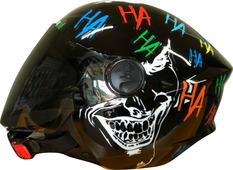 Capacete Protork Adesivado Arlequina E Coringa+visei+brind