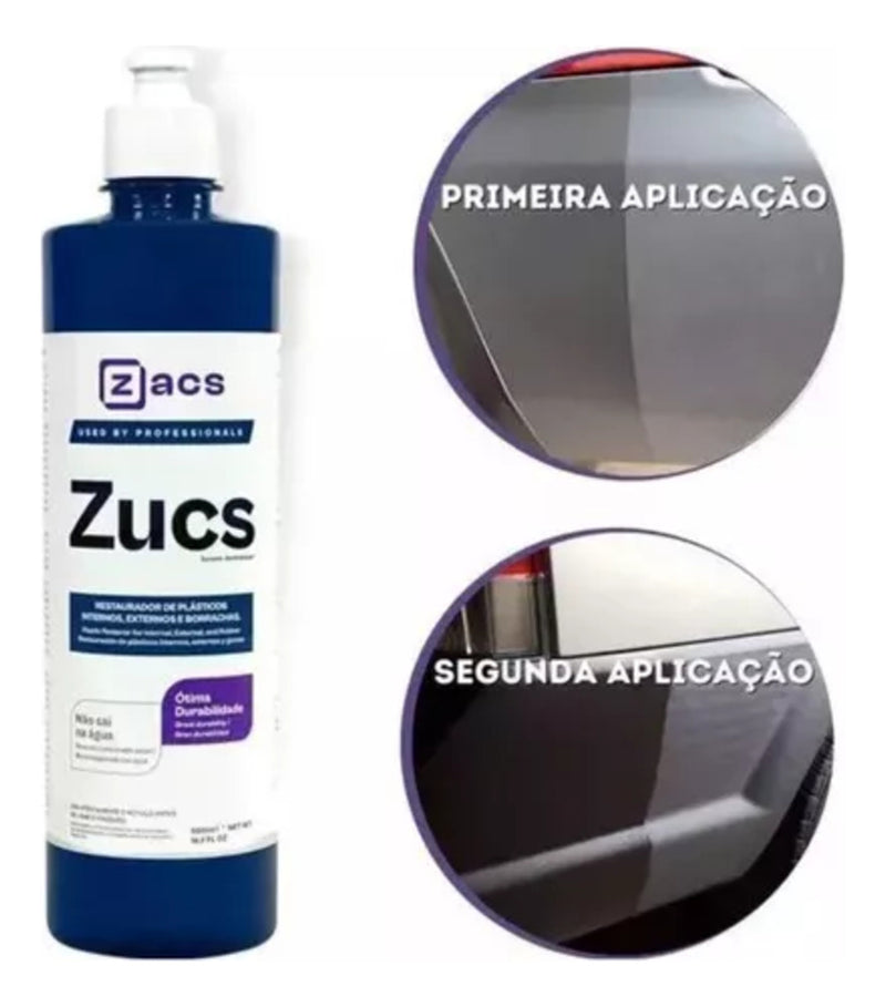 Zucs Restaura Plástico Interno Externo Borrachas 500ml Zacs