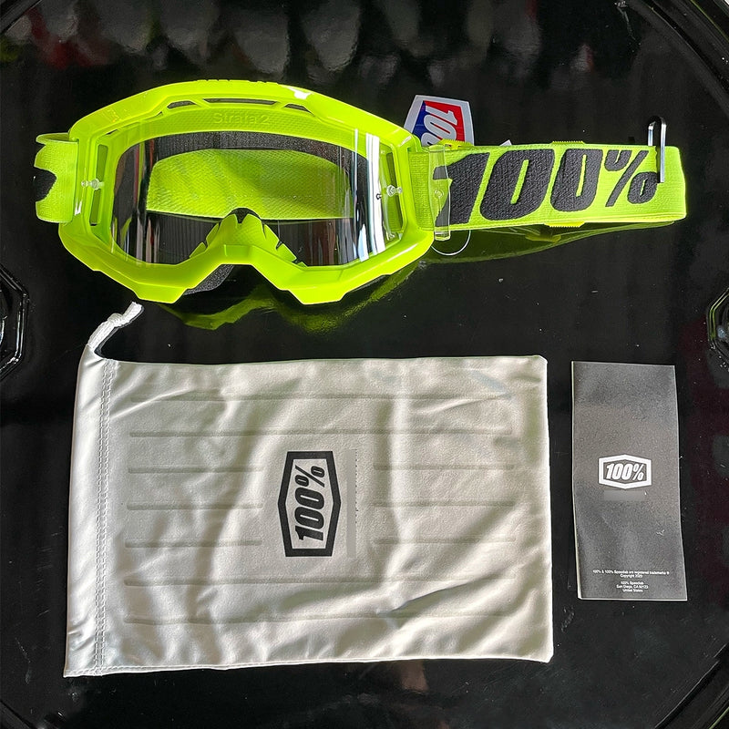 Oculos Motocross Trilha Enduro 100% Anti Embacante Strata 2