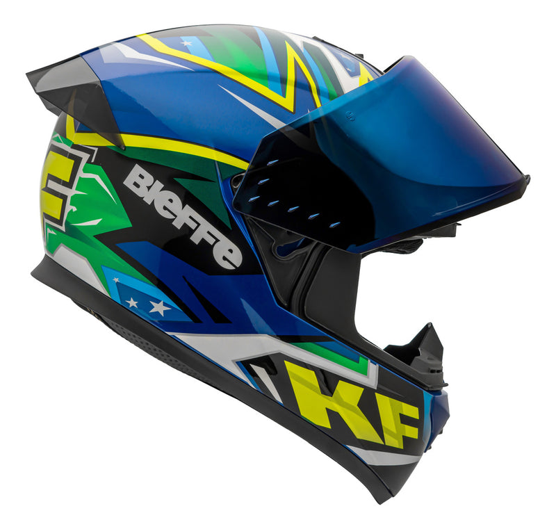 Capacete Moto Bieffe B12 Viseira Extra Colorida