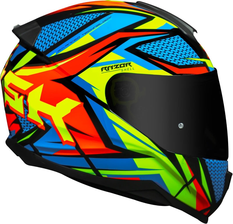 Capacete Moto Norisk Razor Ff802 Sharp Amarelo + Viseira