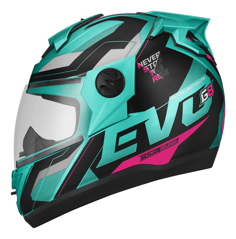 Capacete Moto Fechado Pro Tork Evolution 788 G8 Evo Cristal