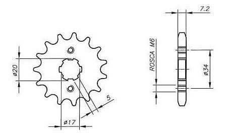 Kit Coroa 44 E Pinhão 15 Vaz Honda Titan 160 Fan 160