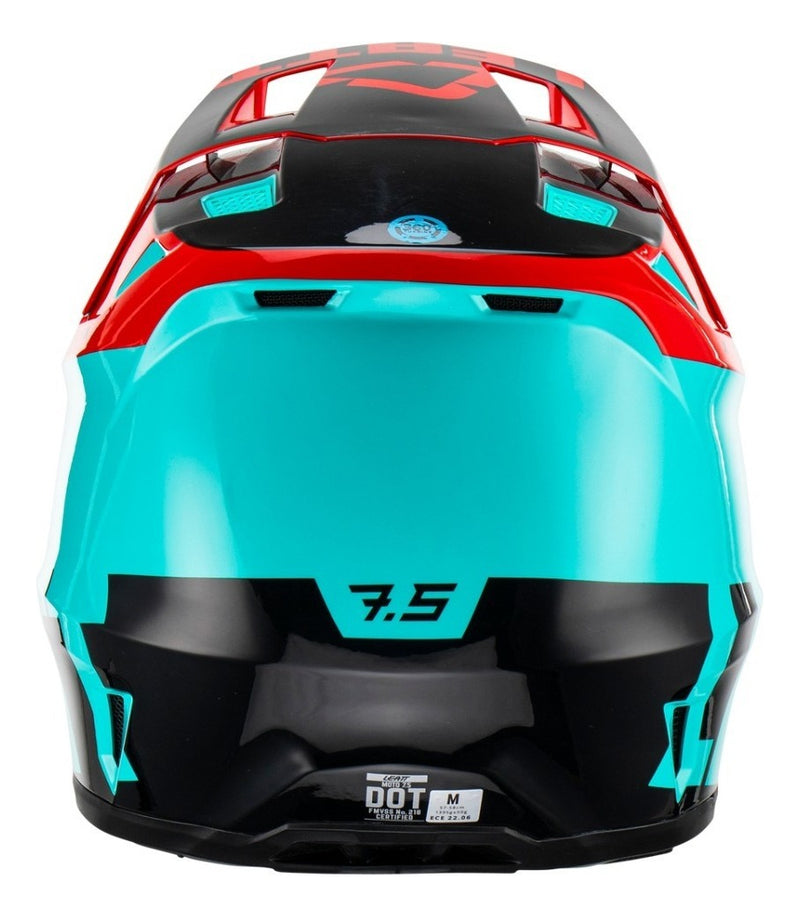 Capacete Cross Leatt Moto 7.5 C Óculos Acqua Blck Red Lj