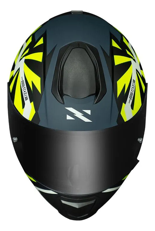 Capacete Masculino Norisk Razor Godspeed Azul Verde Fosco