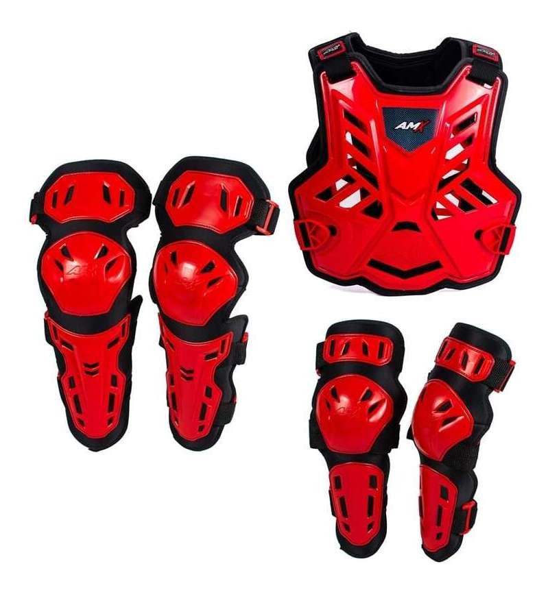 Kit Motocross Neon Camuflado Amx Equipamento Vermelho/preto