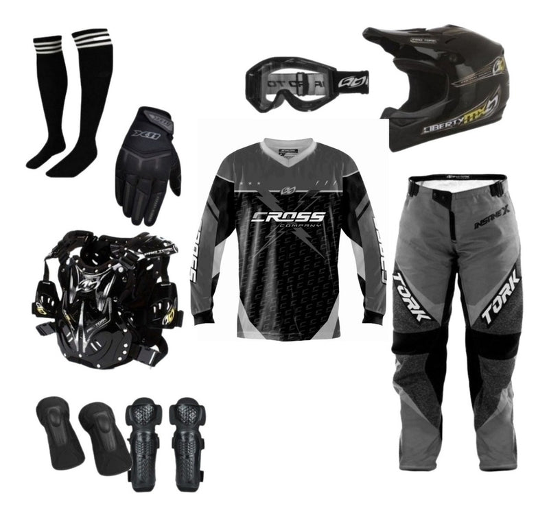 Kit Conjunto Insane 4 Protork Equipamento Trilha Motocross