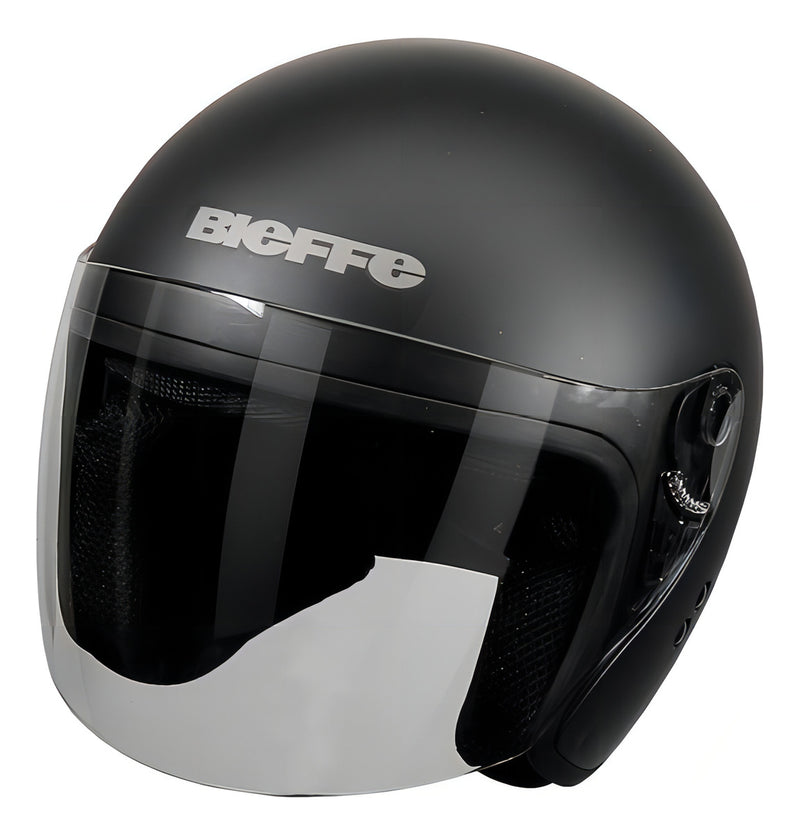 Capacete Moto Bieffe Allegro Classic Aberto Cor Preto Fosco com Grafite Tamanho do capacete 56