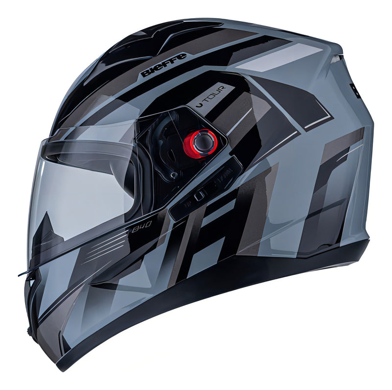 Capacete Integral Bieffe B-40 Vtour Cinza Luar Brilho Tamanho 58 Com Óculos Solar Interno