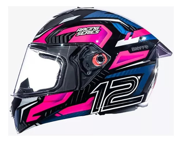 Capacete Bieffe B-12  Misano Pink + Viseira Colorida