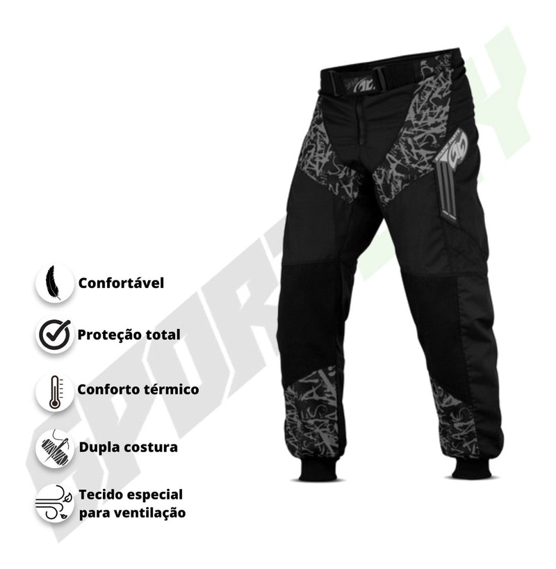 Calça Motocross Trilha Enduro Infantil Pro Tork Insane Black