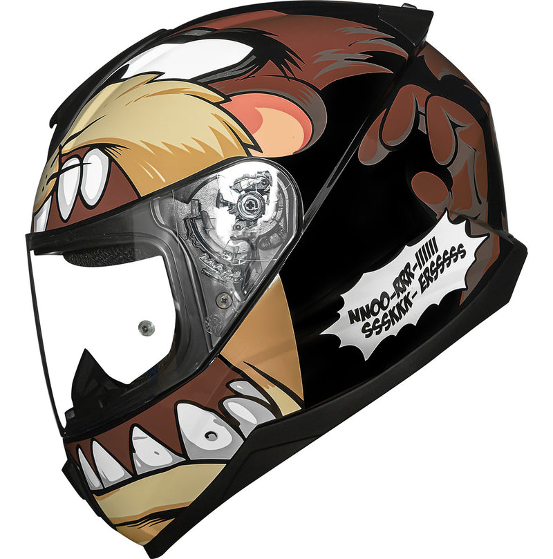 Capacete Moto Norisk Razor Taz Mania Lt + Viseira Dourada