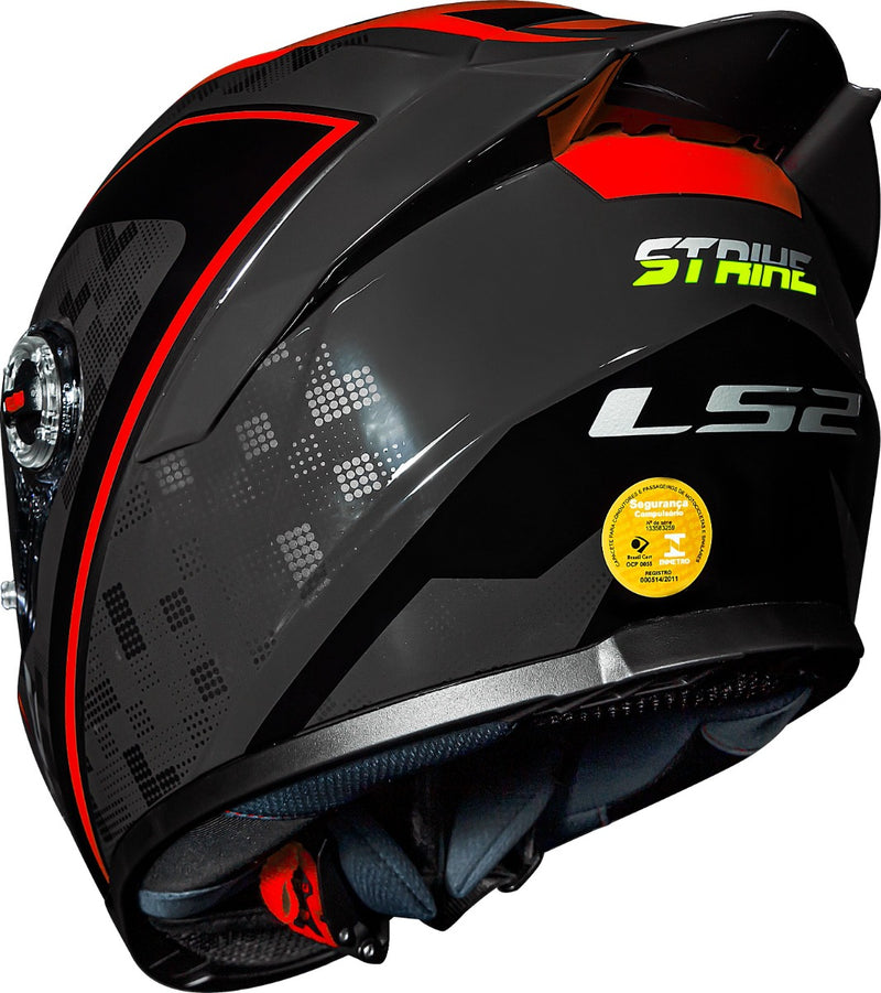 Capacete Ls2 Ff358s Striker Cinza/vermelho