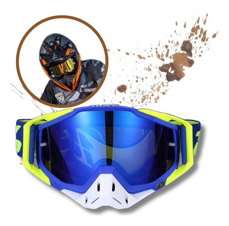 Oculos Motocross 100 Trilha Enduro Ciclismo Lente Espelhada