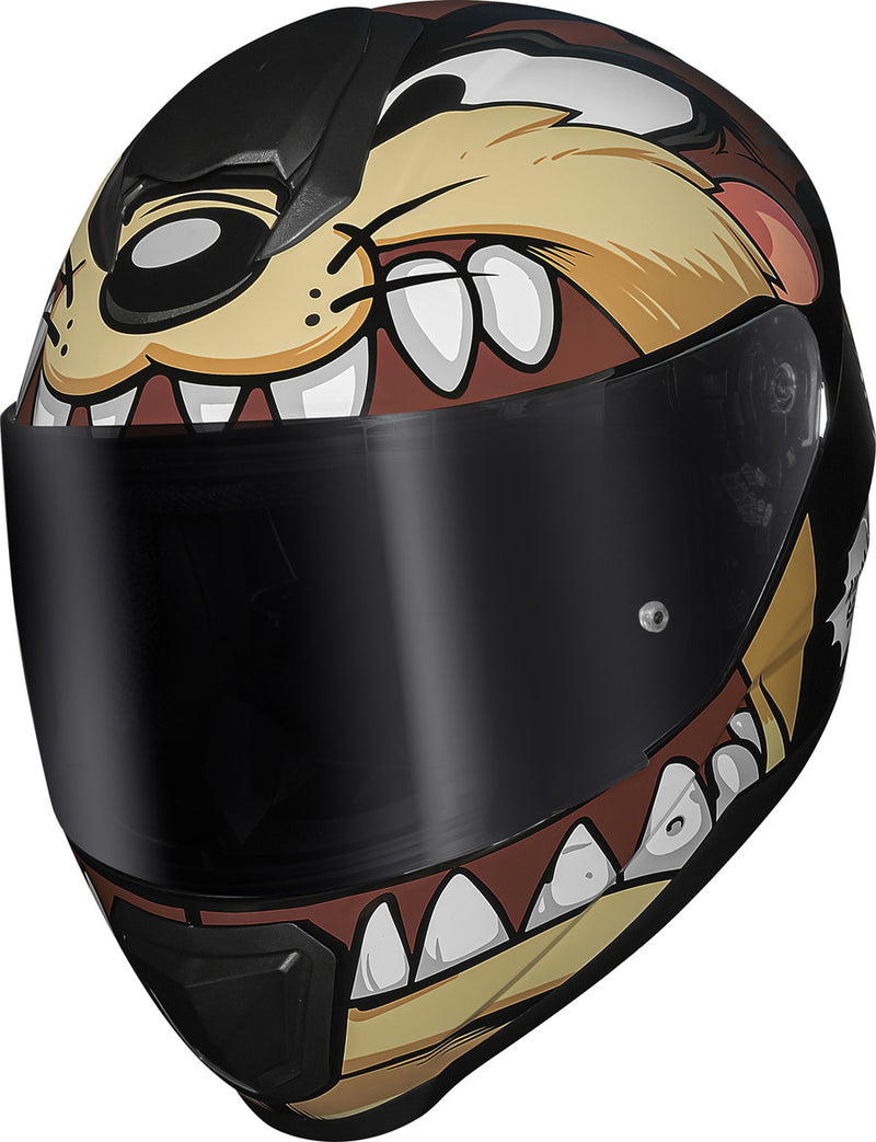 Capacete Moto Norisk Razor Taz Mania Lt + Viseira Dourada