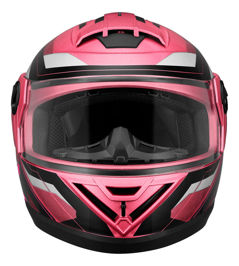 Capacete Rosa Feminino Fechado Pro Tork G8 Viseira Camaleão