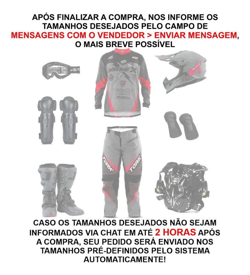 Kit Equipamento Piloto Completo Enduro Motocross Off Road