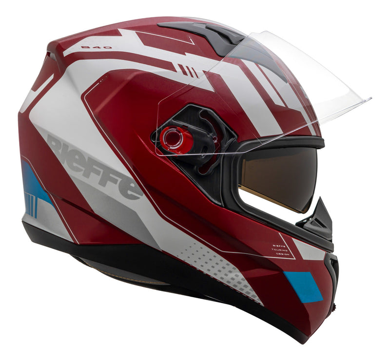 Capacete Bieffe B-40 Essence Vermelho Com Oculos Interno